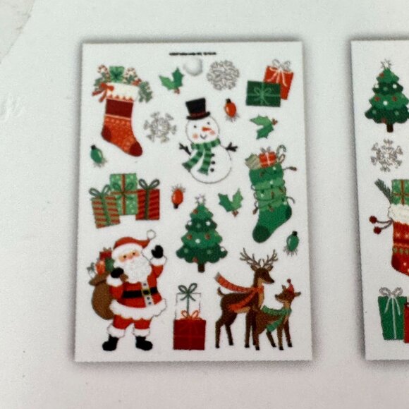 Christmas Paper Crafts Santa Jolly Sticker Pack 16 Sheets 449 Piece Foil Accent - Picture 14 of 16